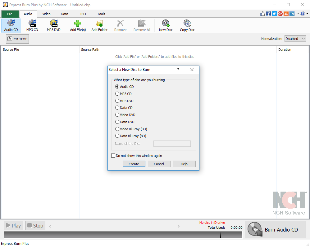 Express Burn Screenshot