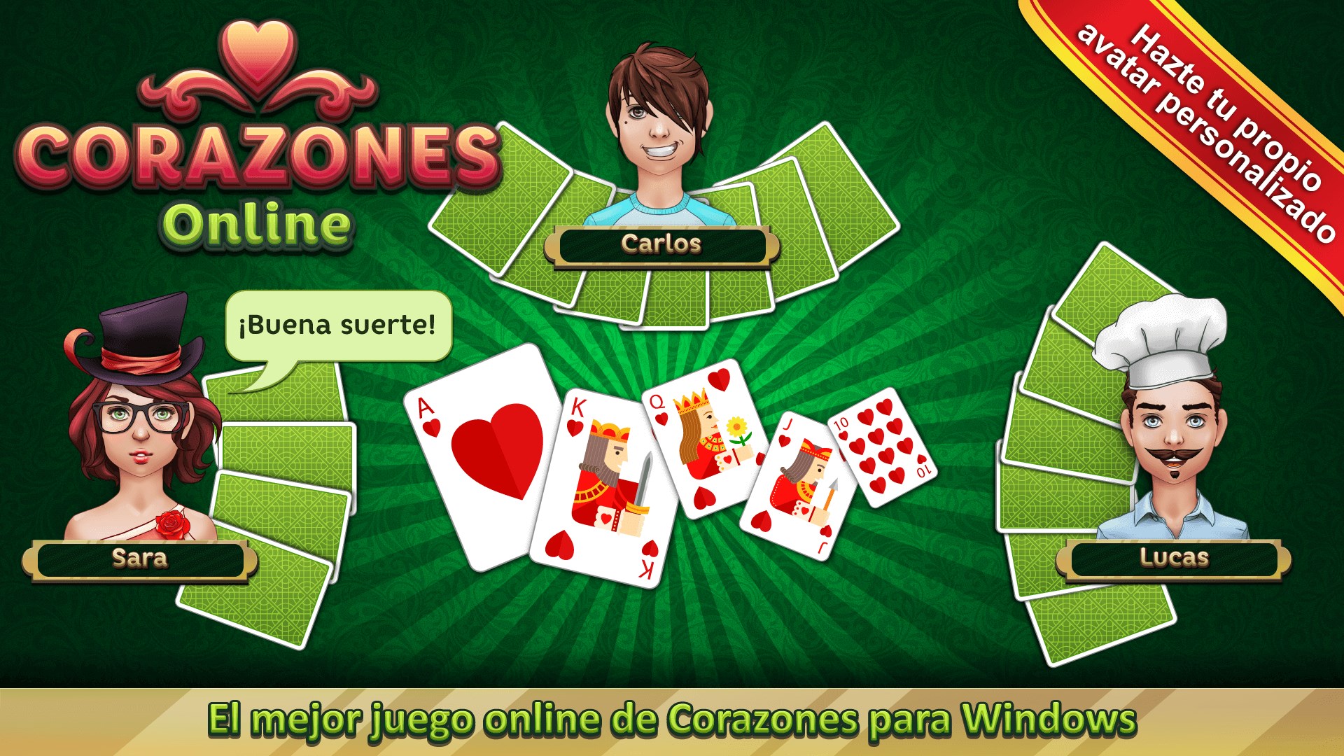 Captura de pantalla de Corazones Online