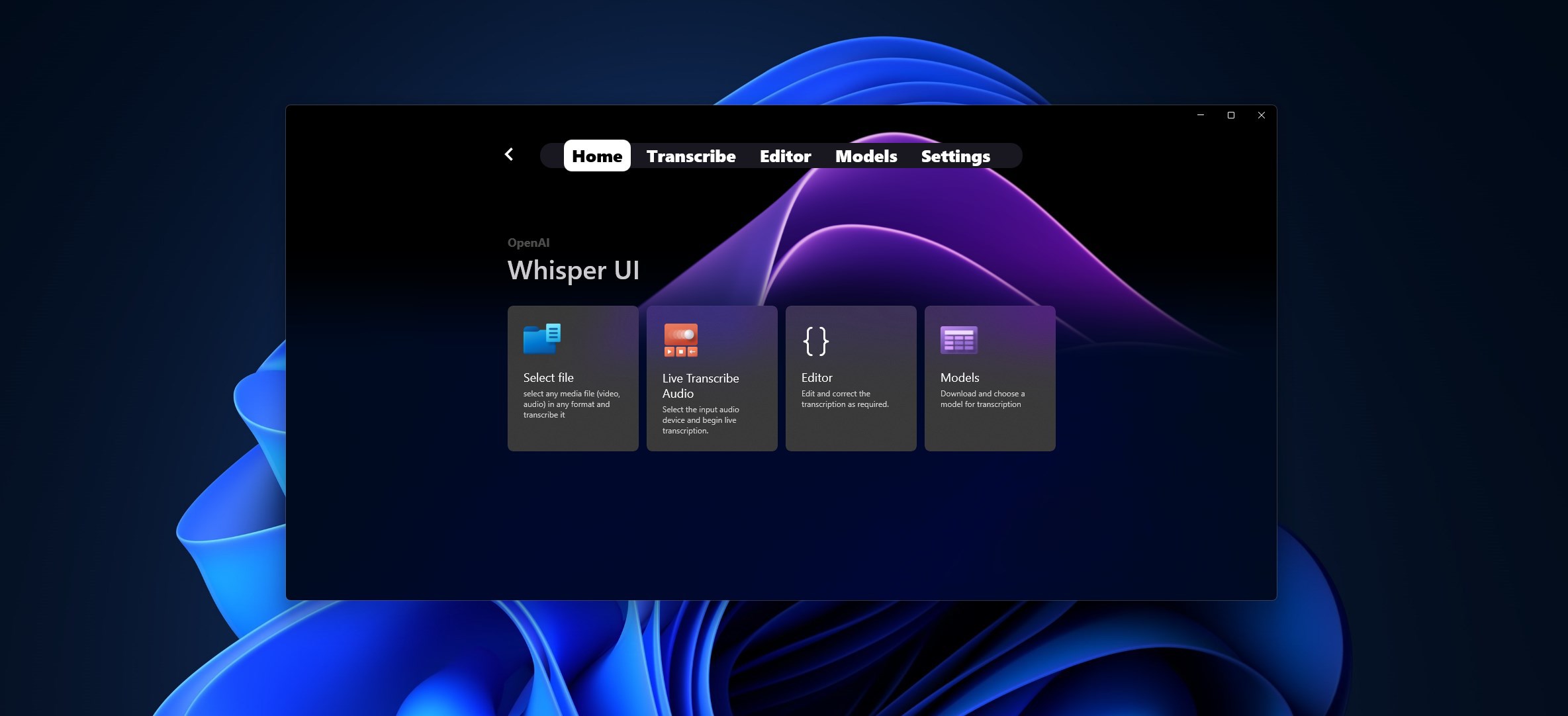 WhisperUI Screenshot