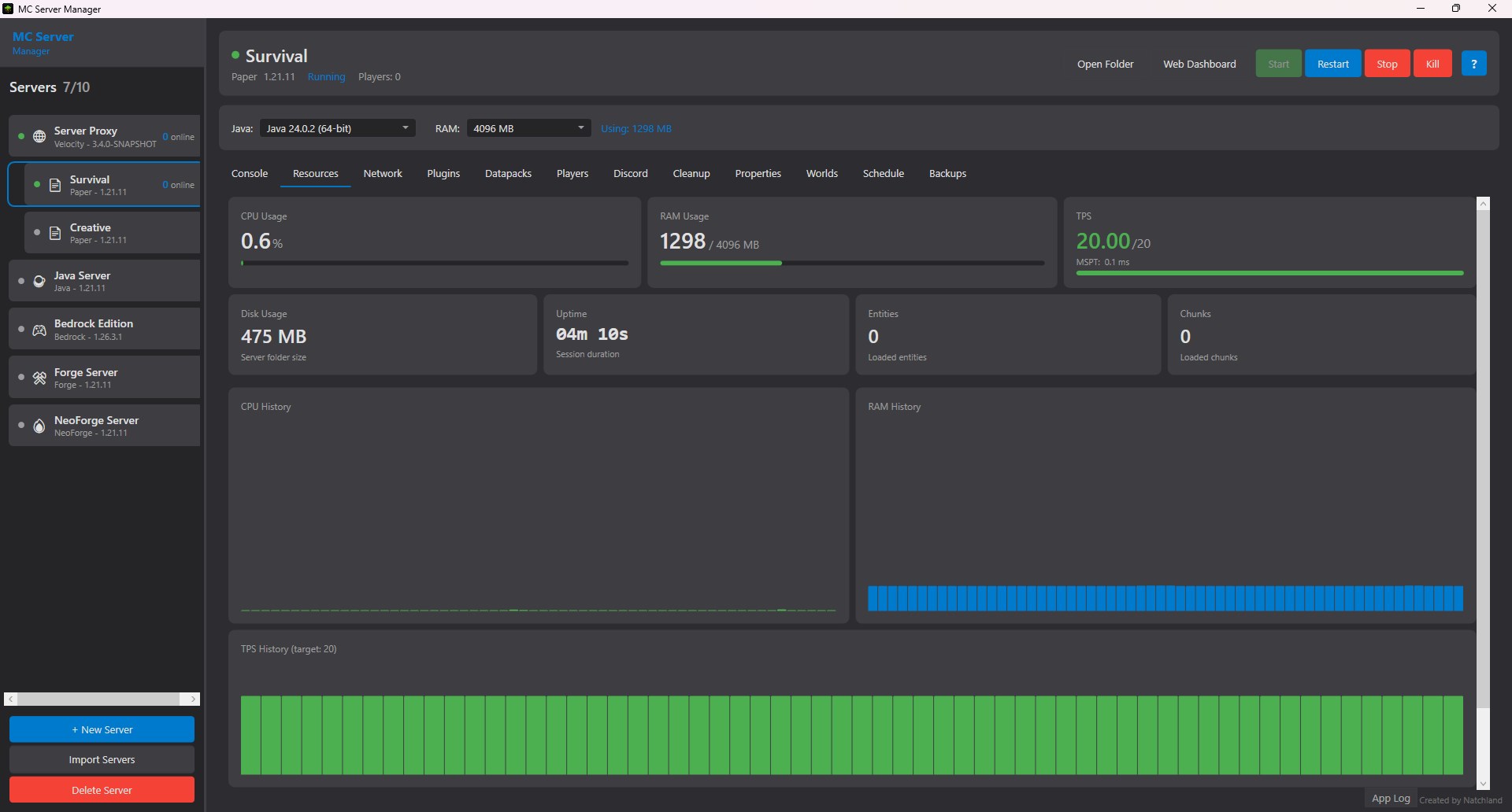 MC Server Manager Screenshot