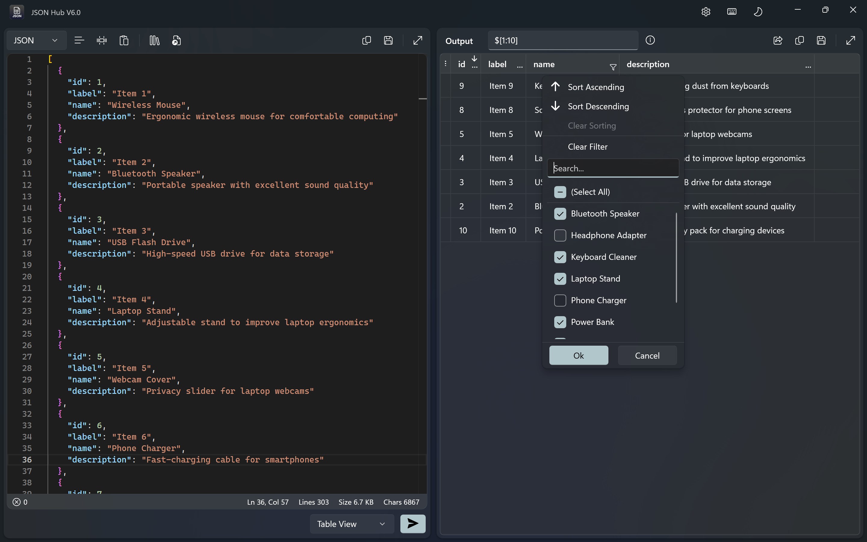 JSON Hub screenshot