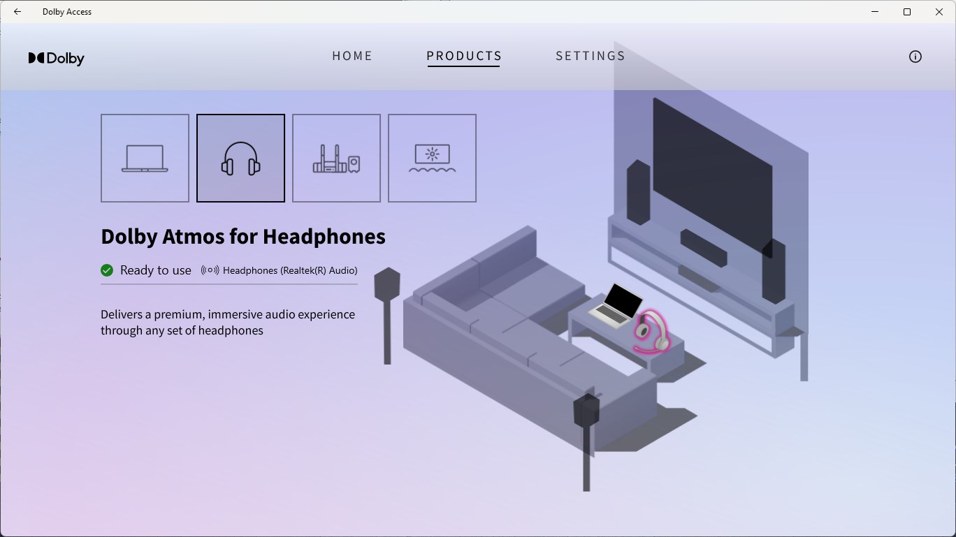 Dolby Access screenshot
