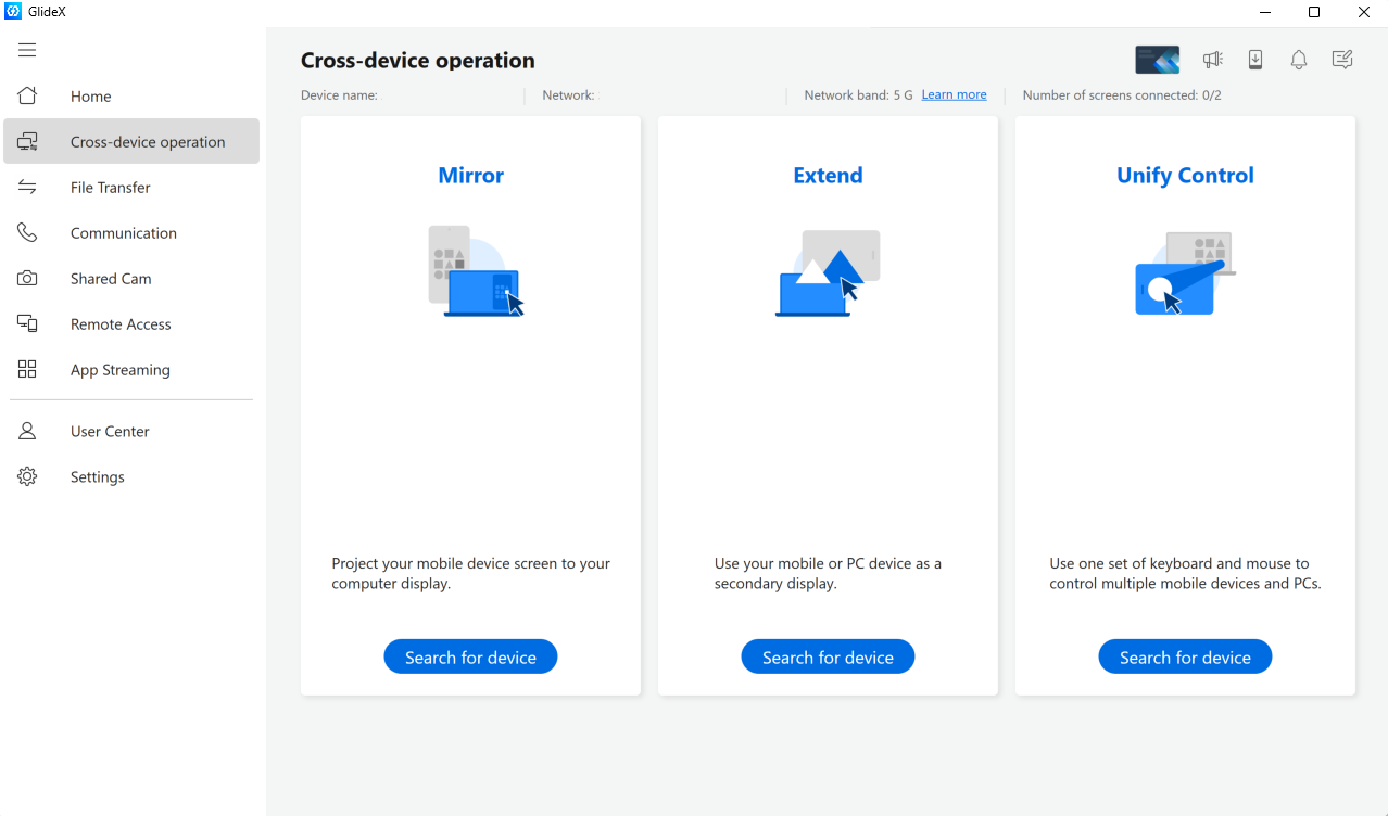 GlideX screenshot