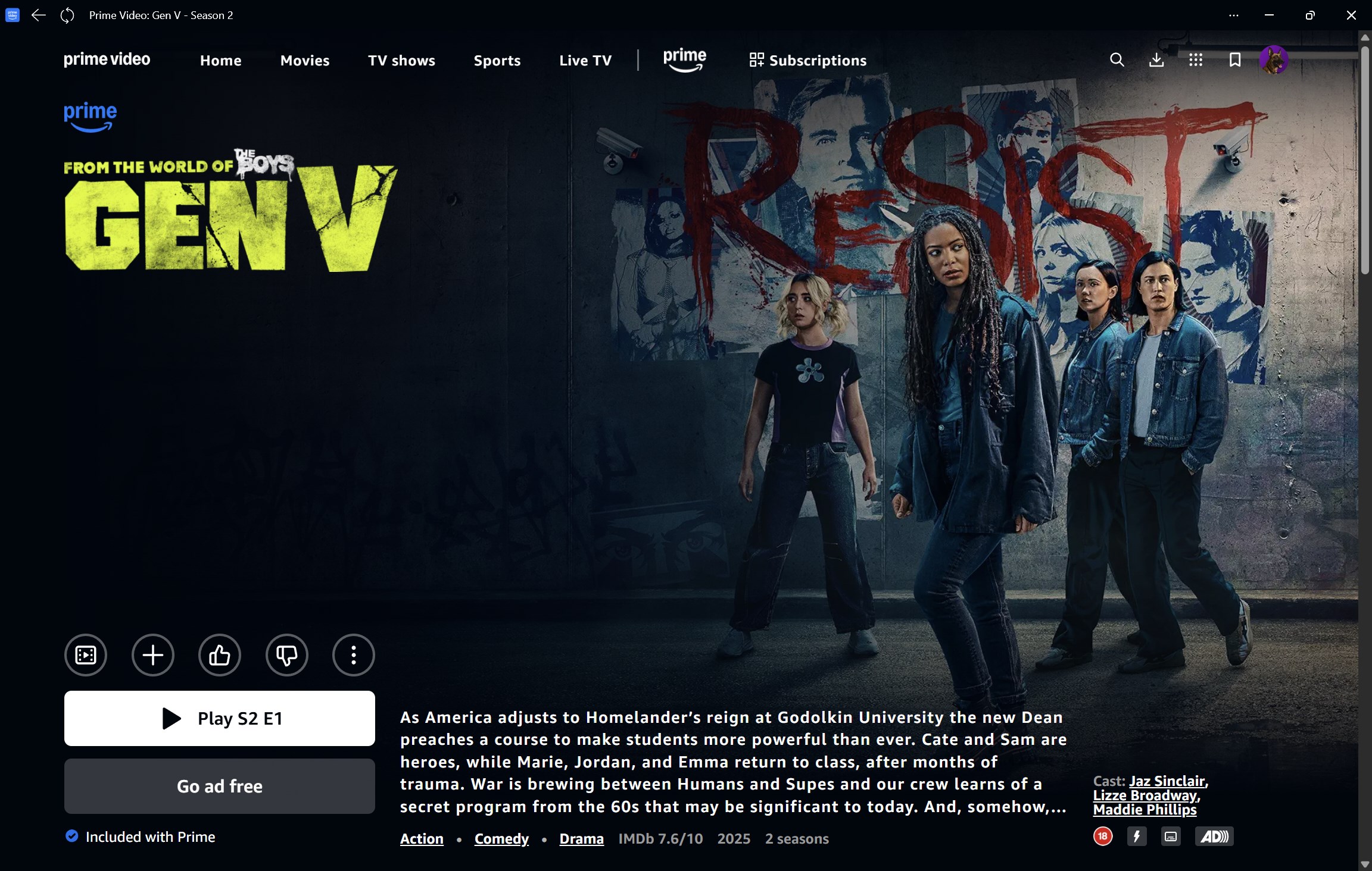 Prime Video for Windows screenshot