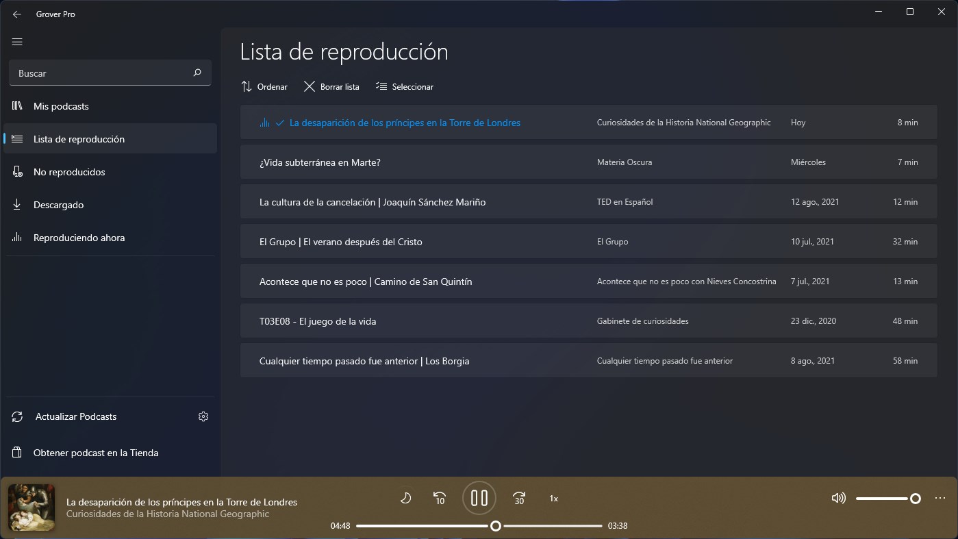 Captura de pantalla de Grover Pro