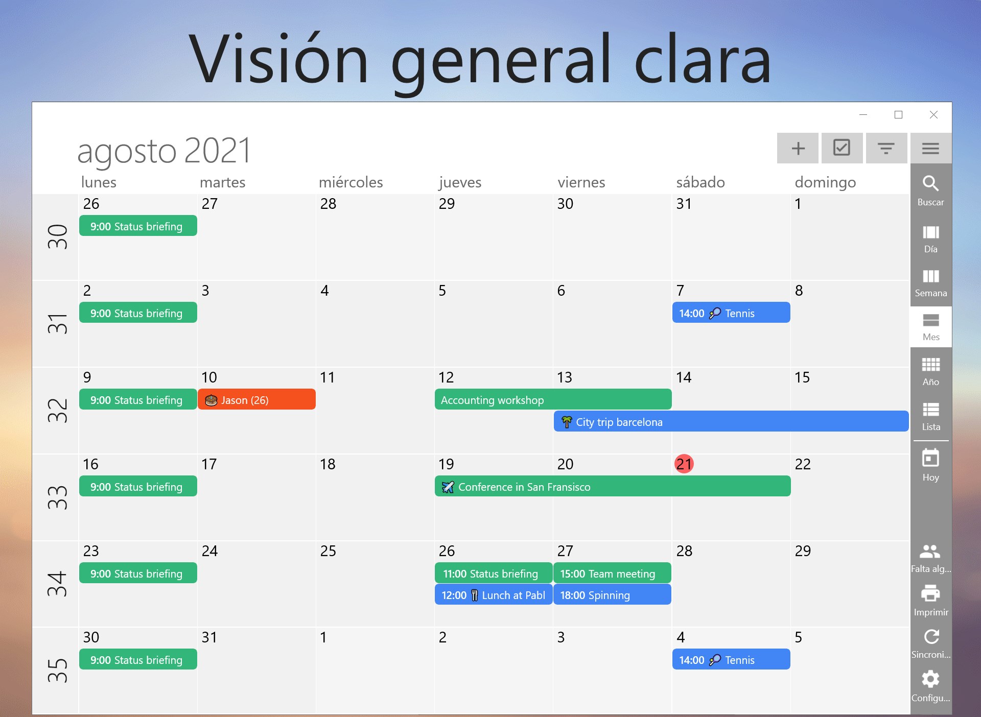 Captura de pantalla de One Calendar