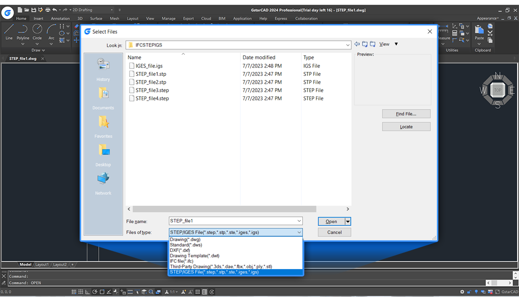 GstarCAD screenshot