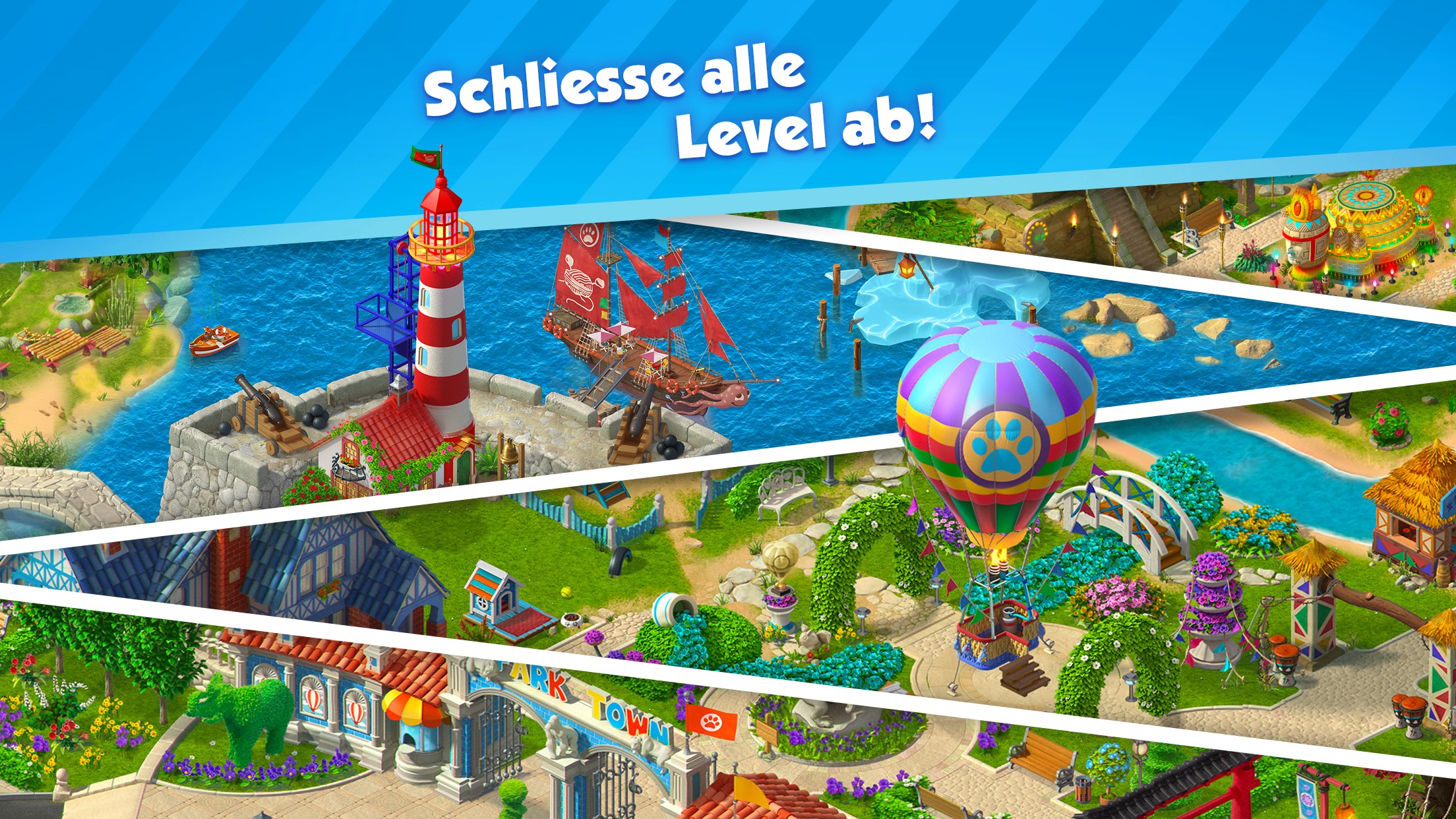 Park Town: 3 Gewinnt Spiel. Puzzle Kostenlos Screenshot