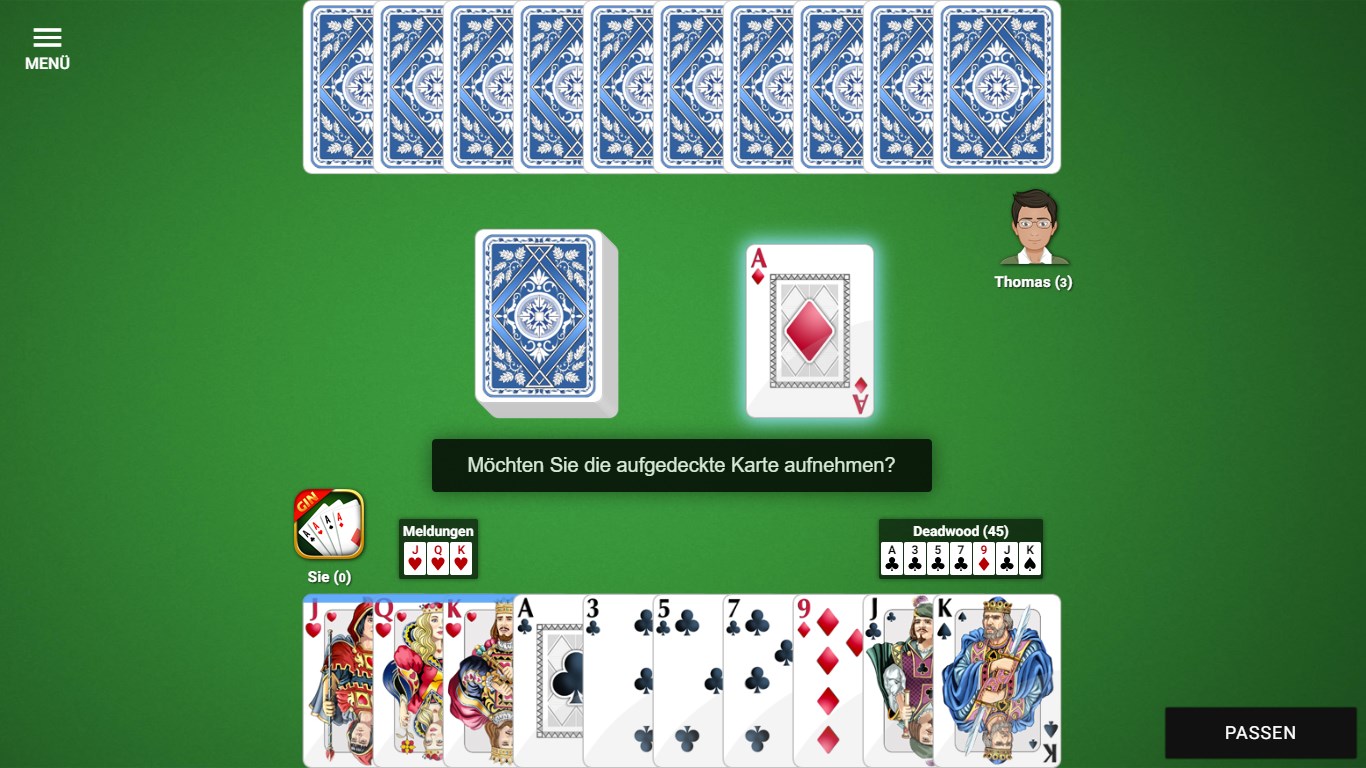Gin Rummy auf Deutsch Screenshot