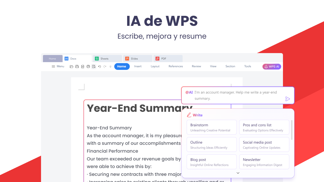 Captura de pantalla de WPS Office Suite - PDF, Docs, Spreadsheet, Slide View & Edit