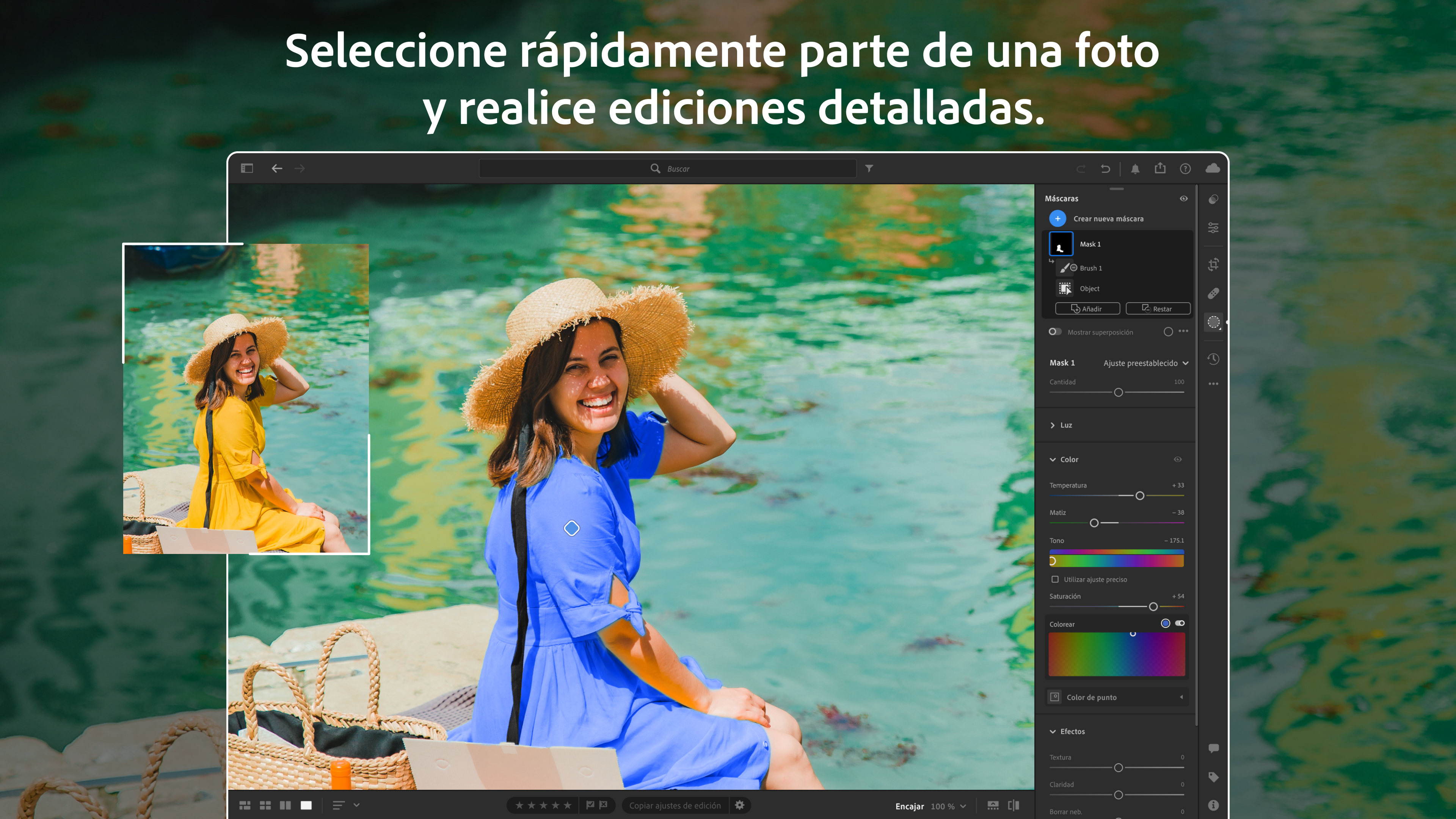 Captura de pantalla de Adobe Lightroom