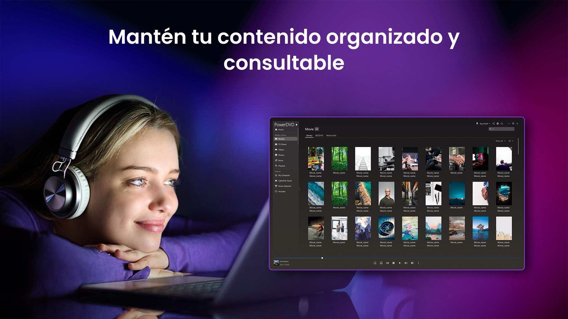 Captura de pantalla de CyberLink PowerDVD Standard