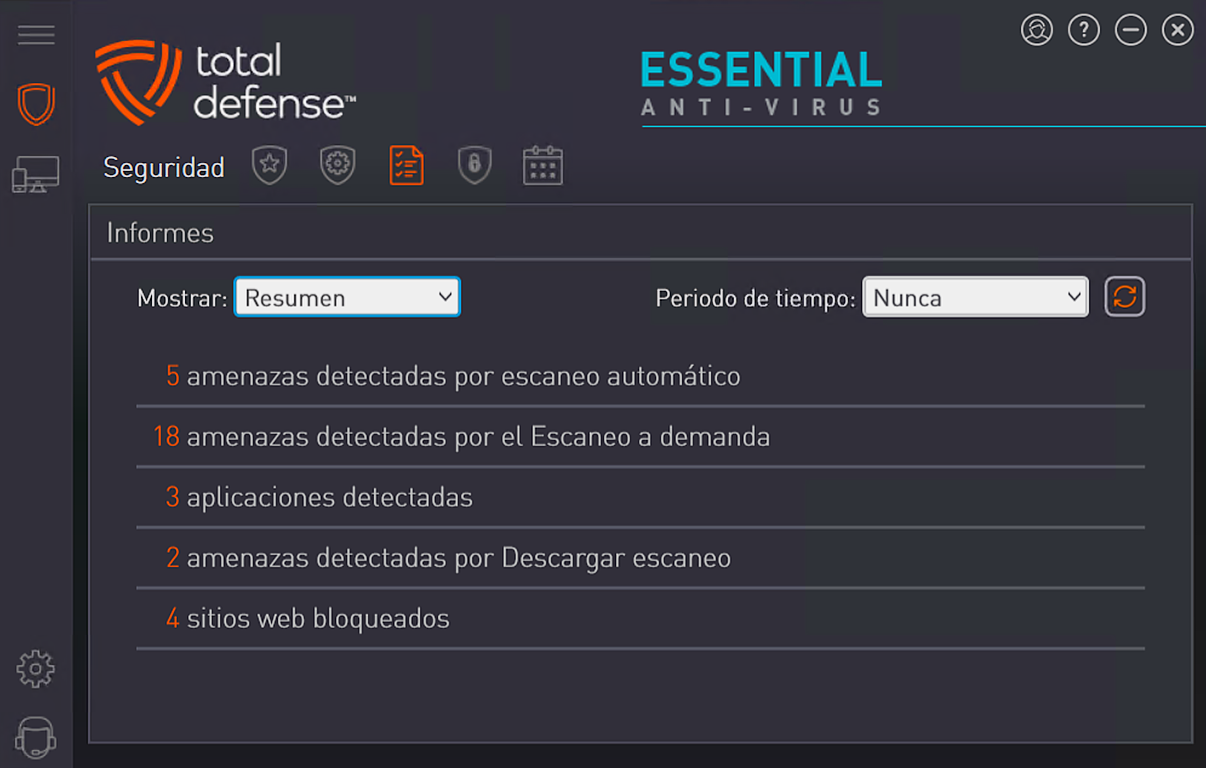 Captura de pantalla de Total Defense Essential Anti-Virus