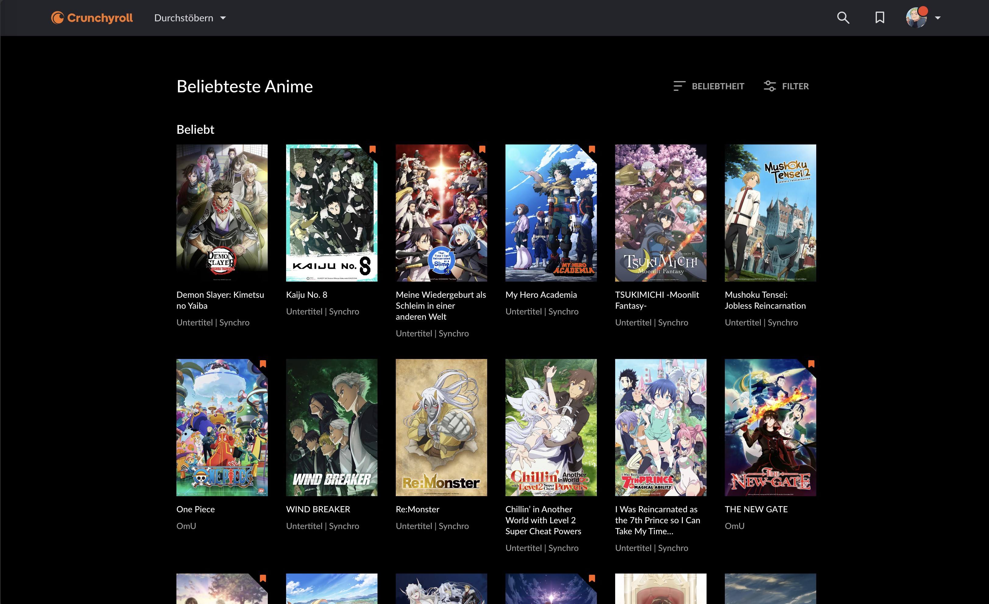 Crunchyroll Screenshot