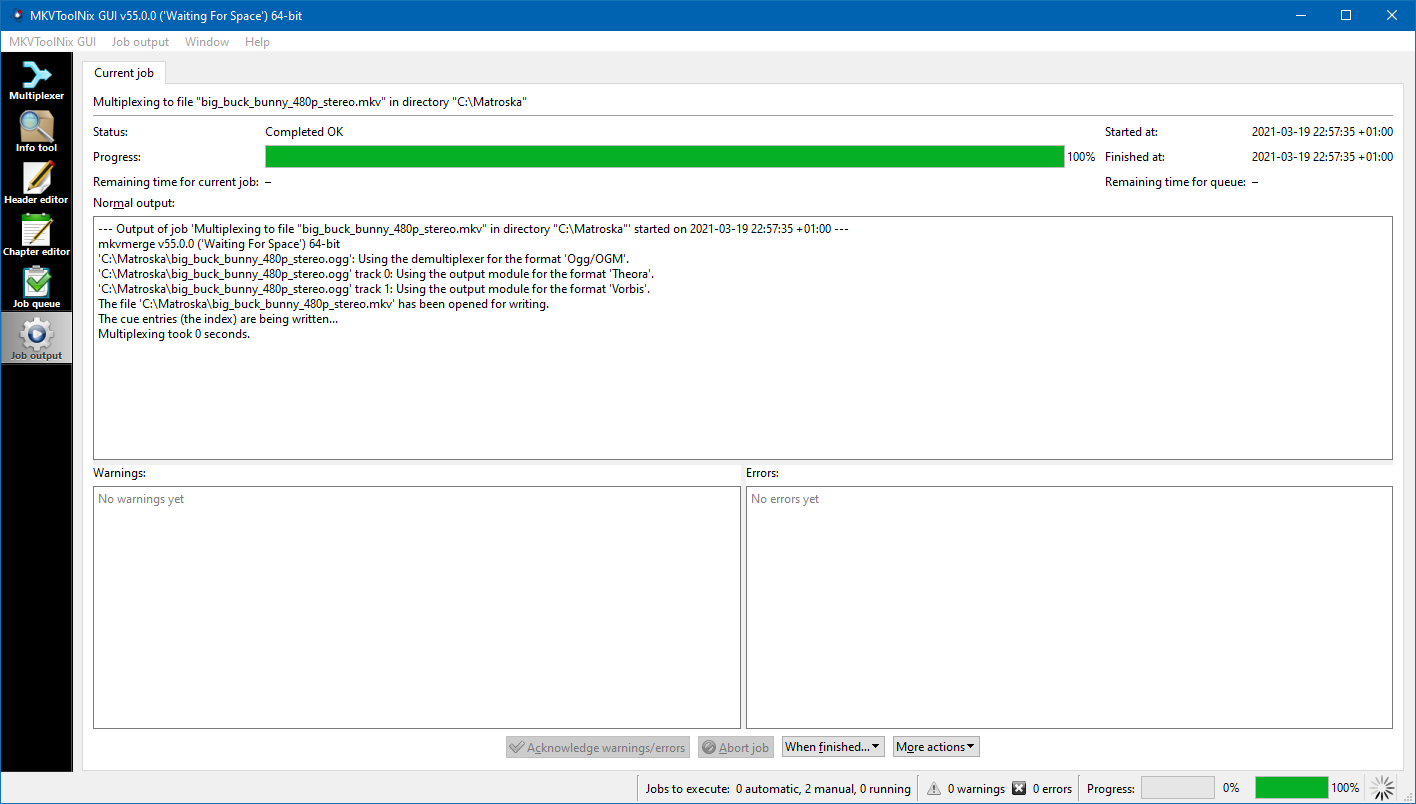 MKVToolNix screenshot