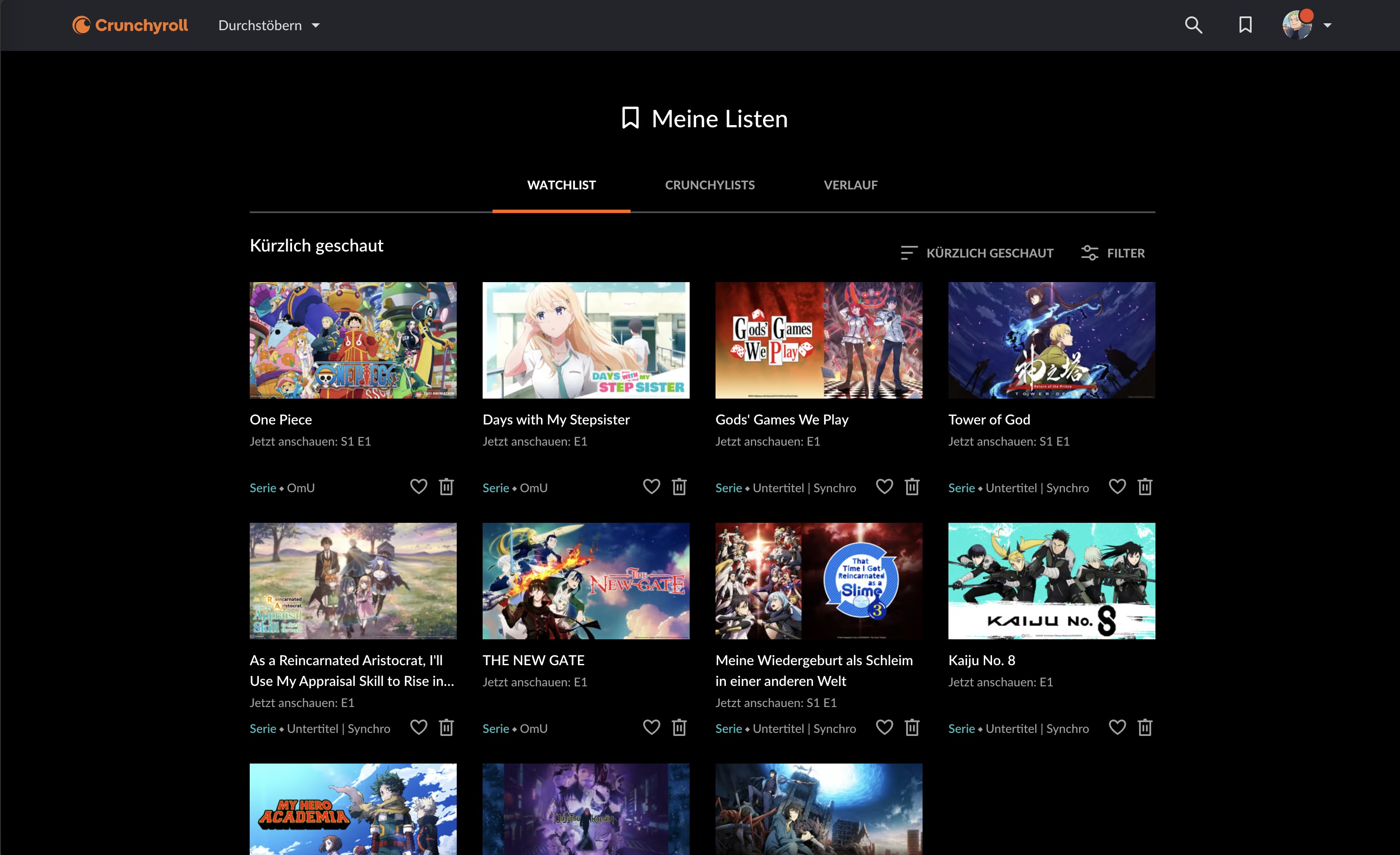 Crunchyroll Screenshot