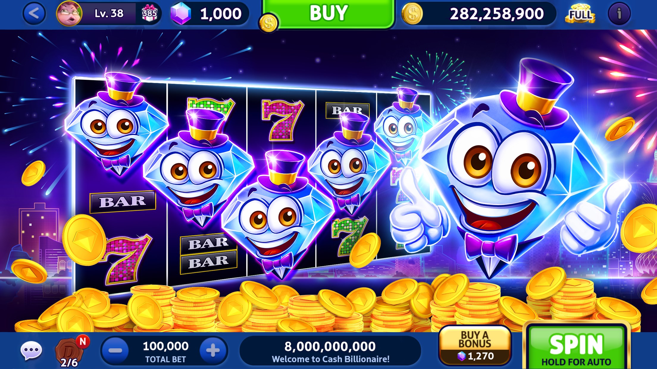 Captura de pantalla de Cash Billionaire Casino - Slot Machine Games