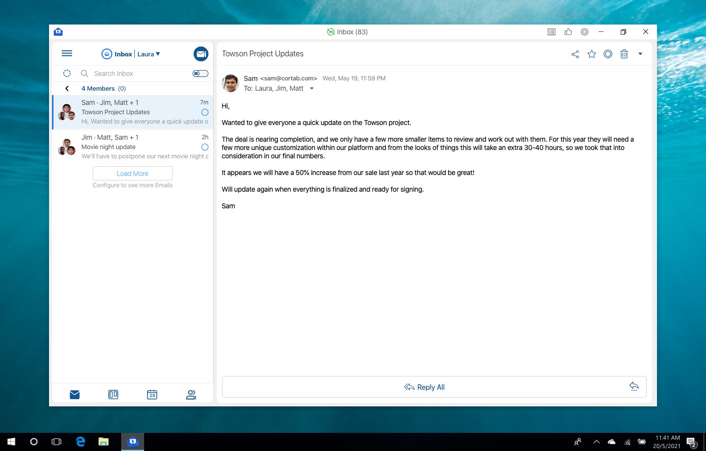 Captura de pantalla de Blue Mail - Email & Calendar
