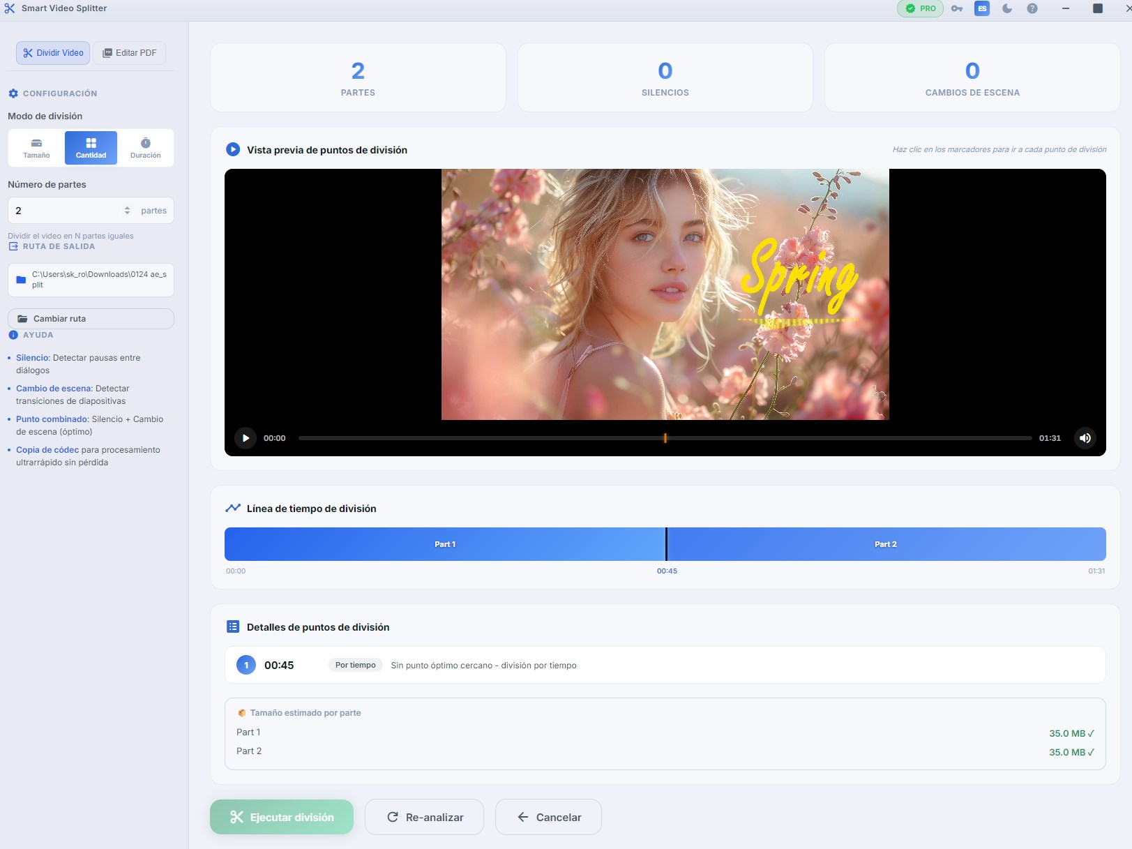 Movie Splitter Screenshot
