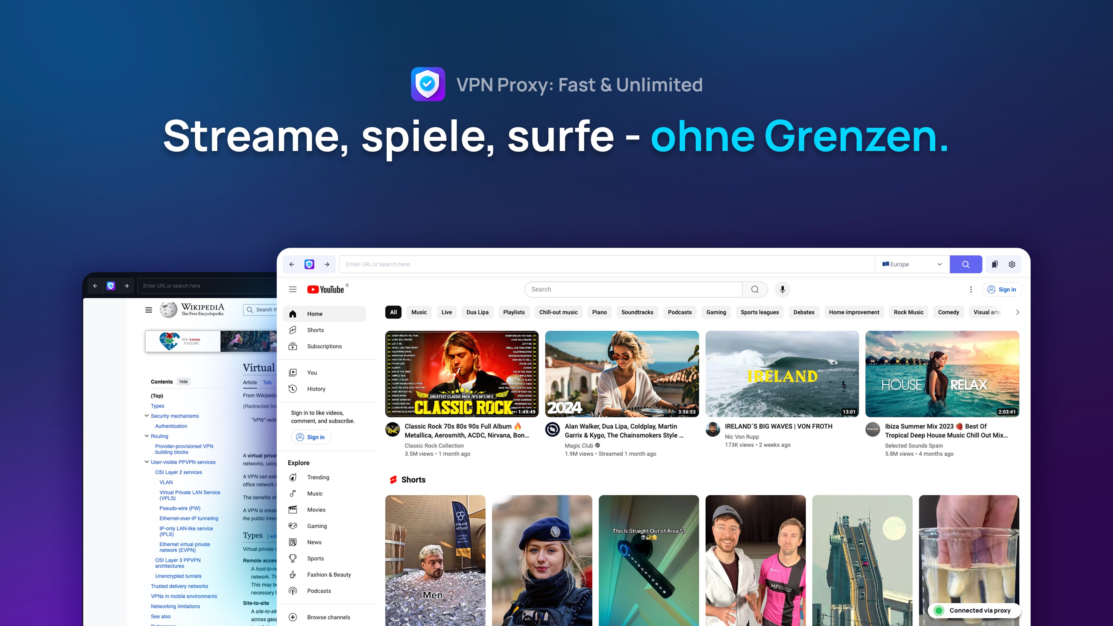 VPN Proxy: Kostenlos & Unbegrenzt Screenshot