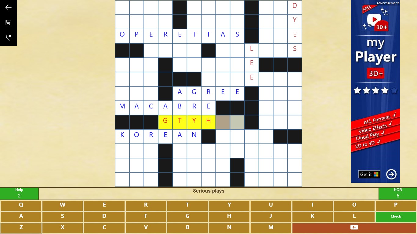 Captura de pantalla de Crossword Puzzle
