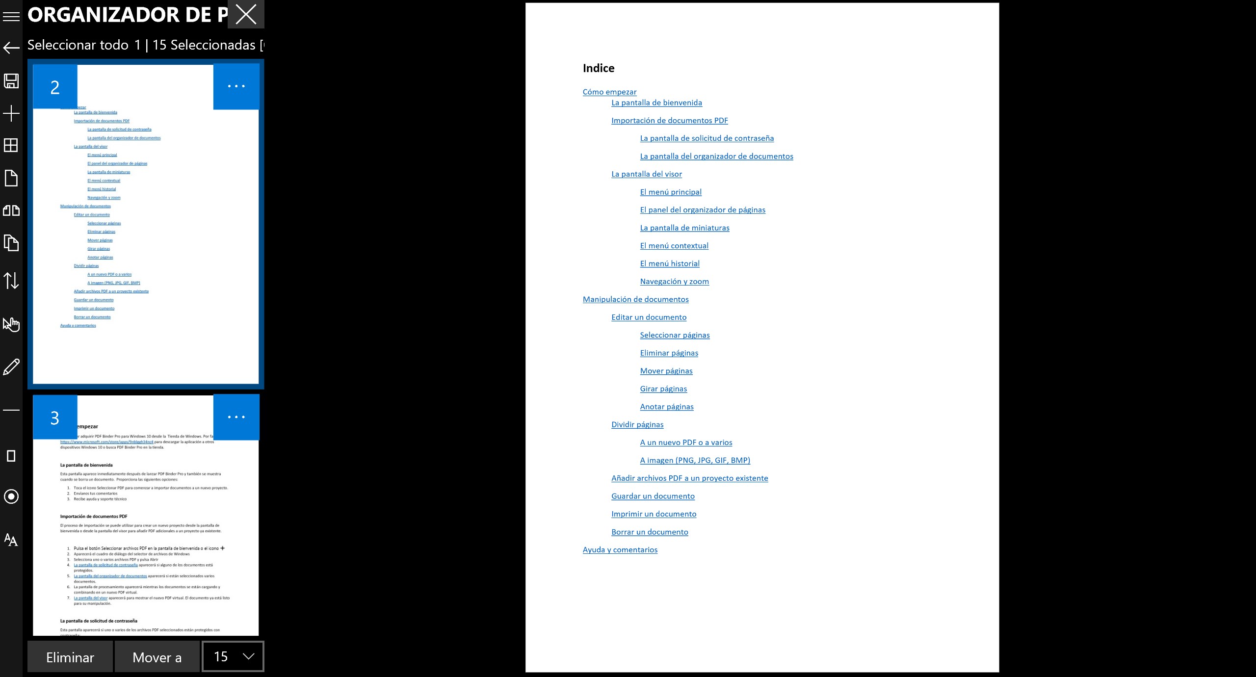Captura de pantalla de PDF Binder Pro