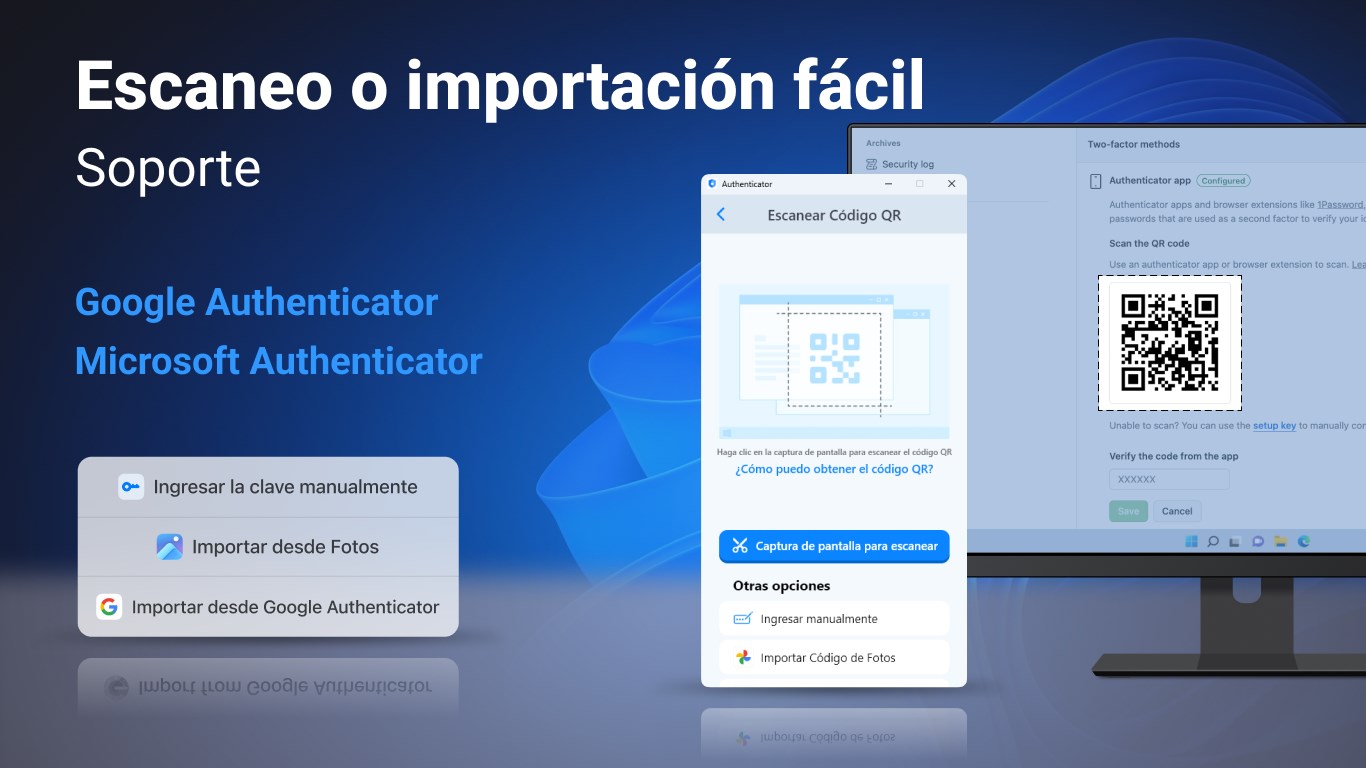Captura de pantalla de Authenticator App · 2FA