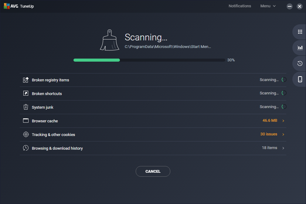 AVG TuneUp screenshot