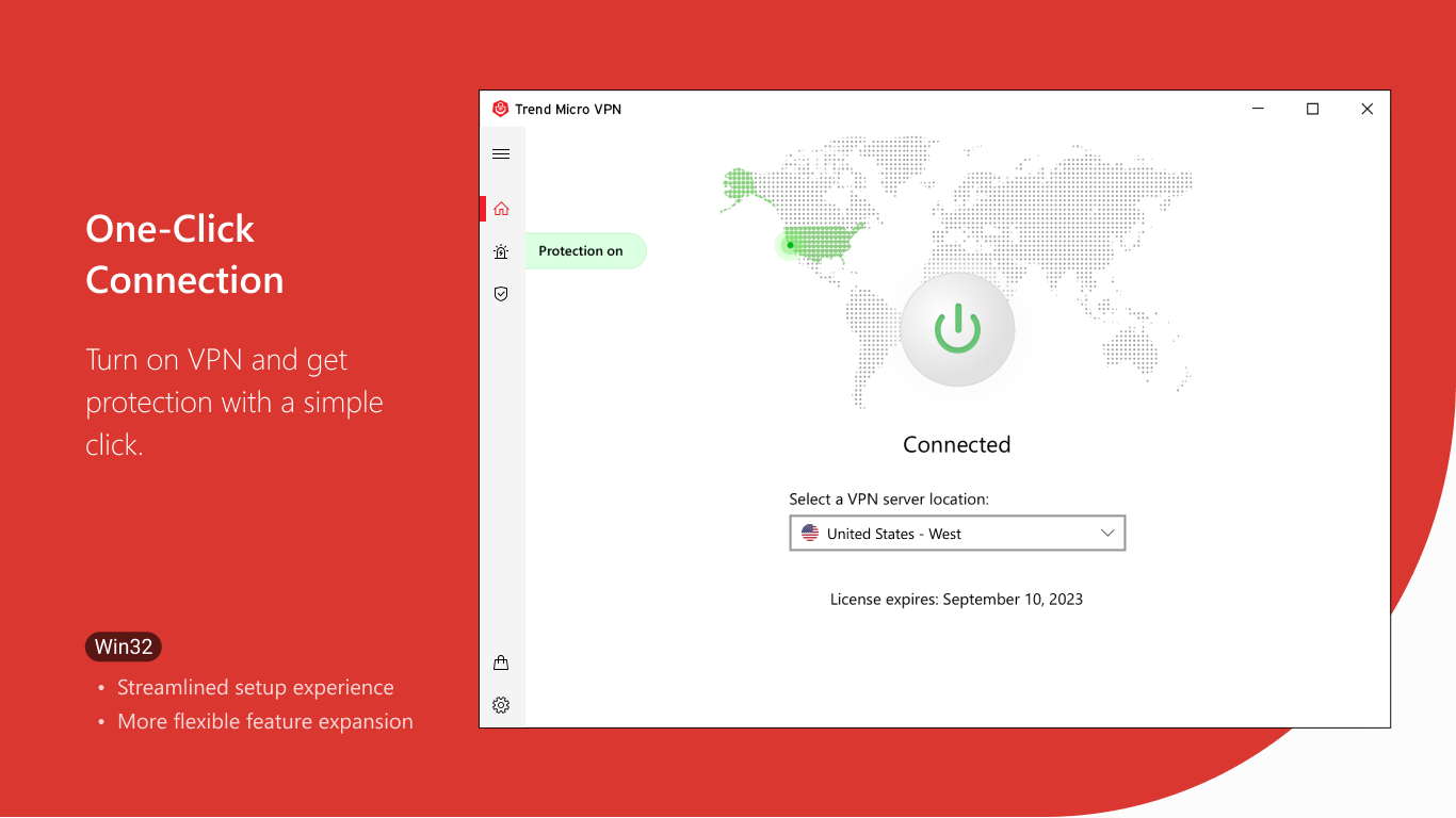 Trend Micro VPN- Safer VPN Screenshot