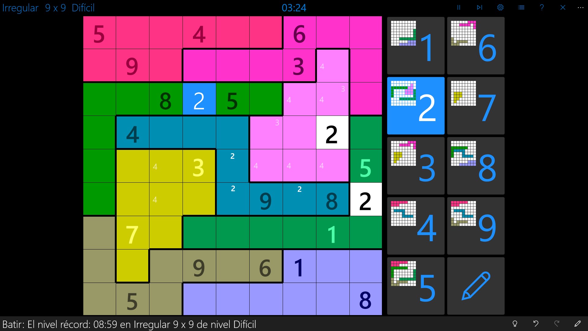 Captura de pantalla de Sudoku Central