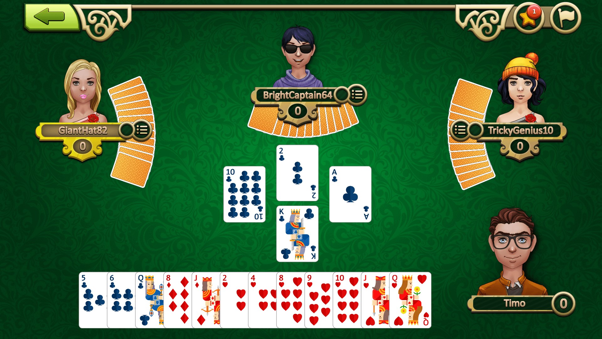 Hearts Online Screenshot