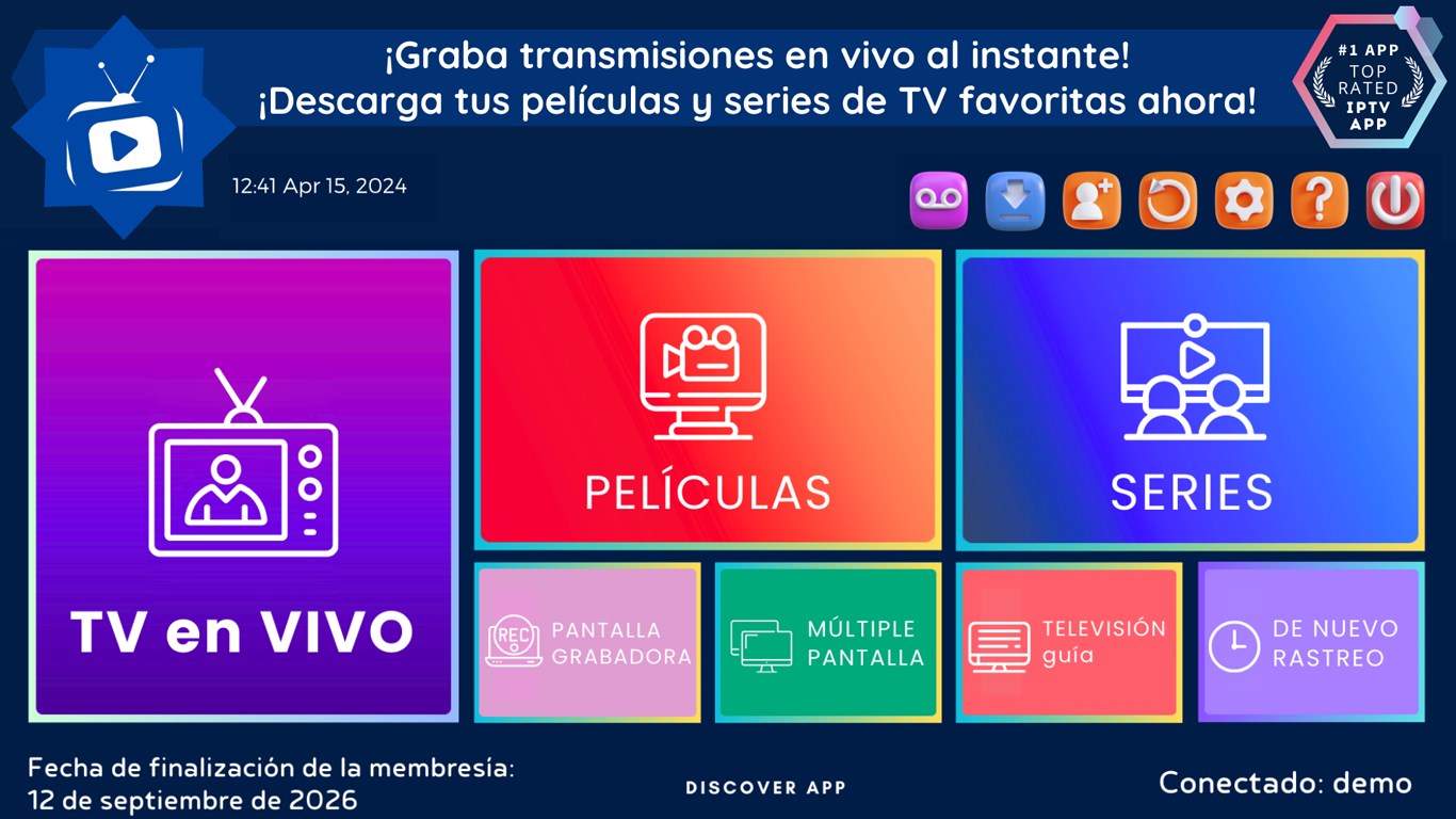 Captura de pantalla de IPTV Smarter Pro: TV EN VIVO