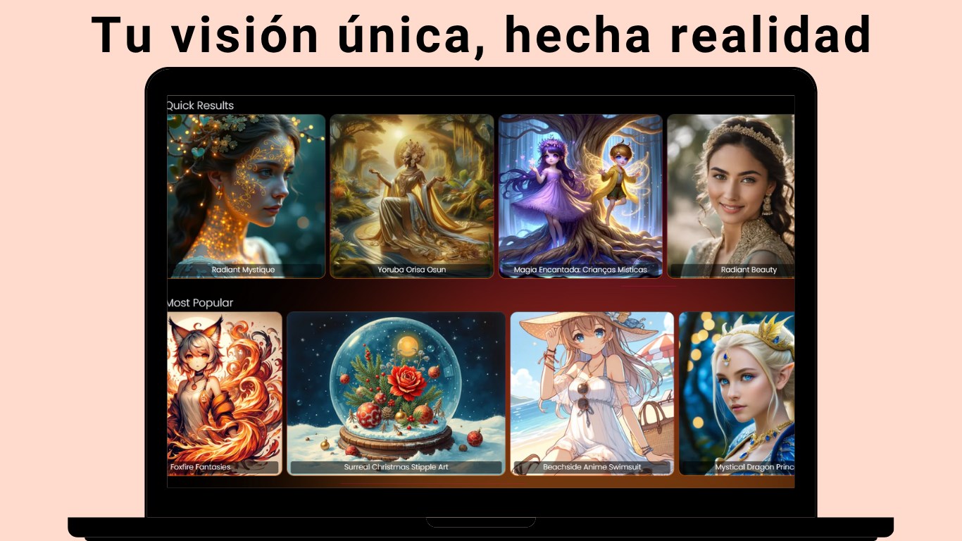 Captura de pantalla de Generador de Imágenes Tangra AI