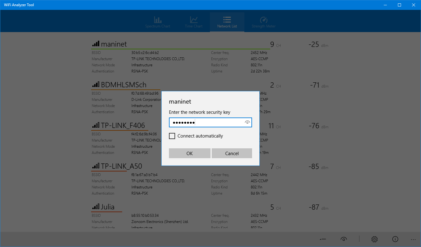 WiFi Analyzer Tool screenshot