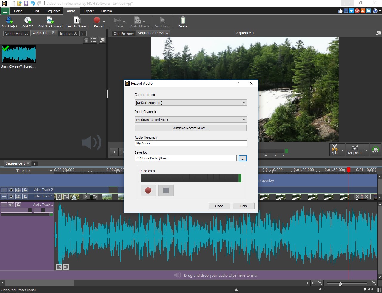 VideoPad screenshot