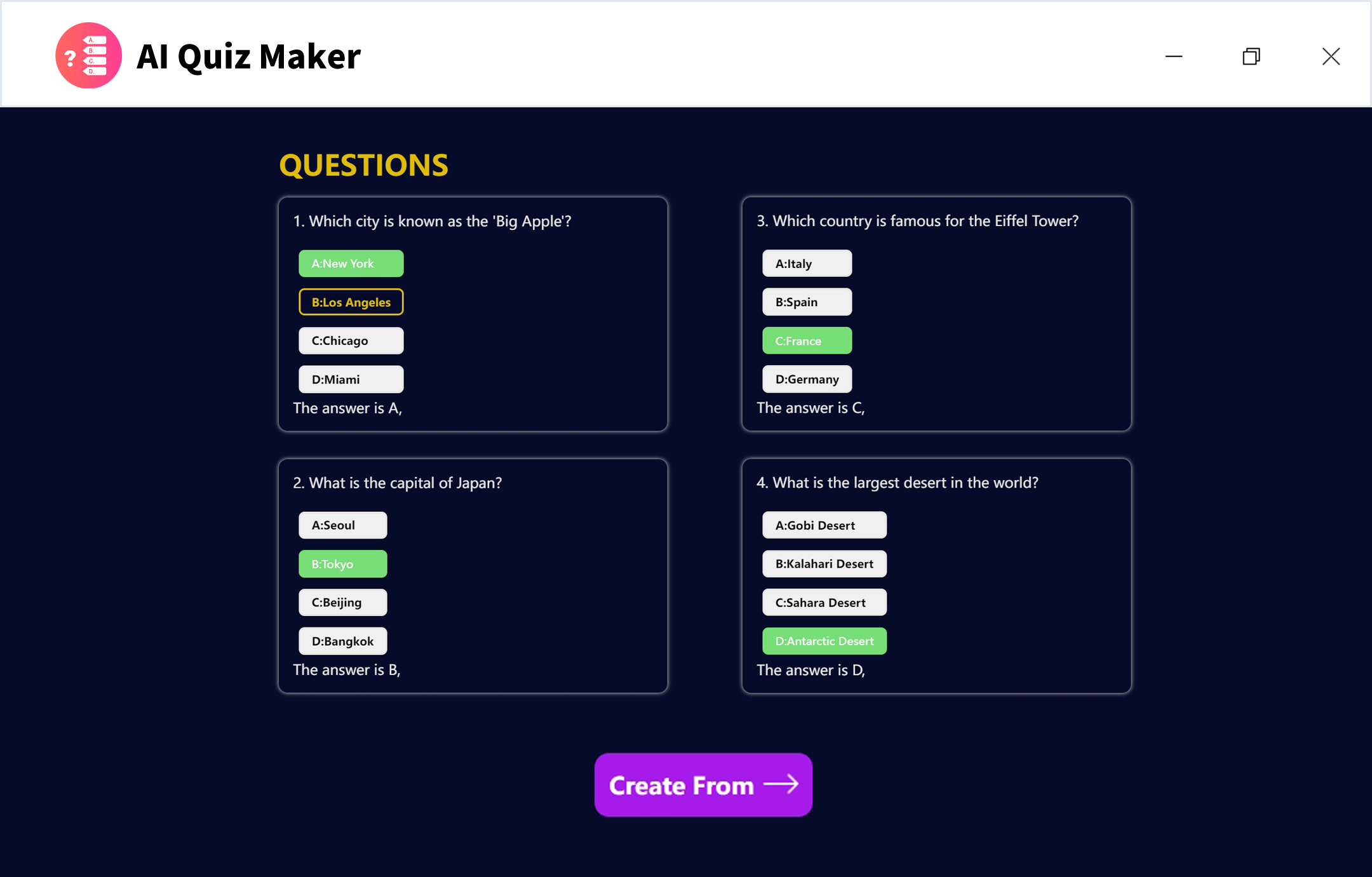 AI-Quiz-Maker Screenshot