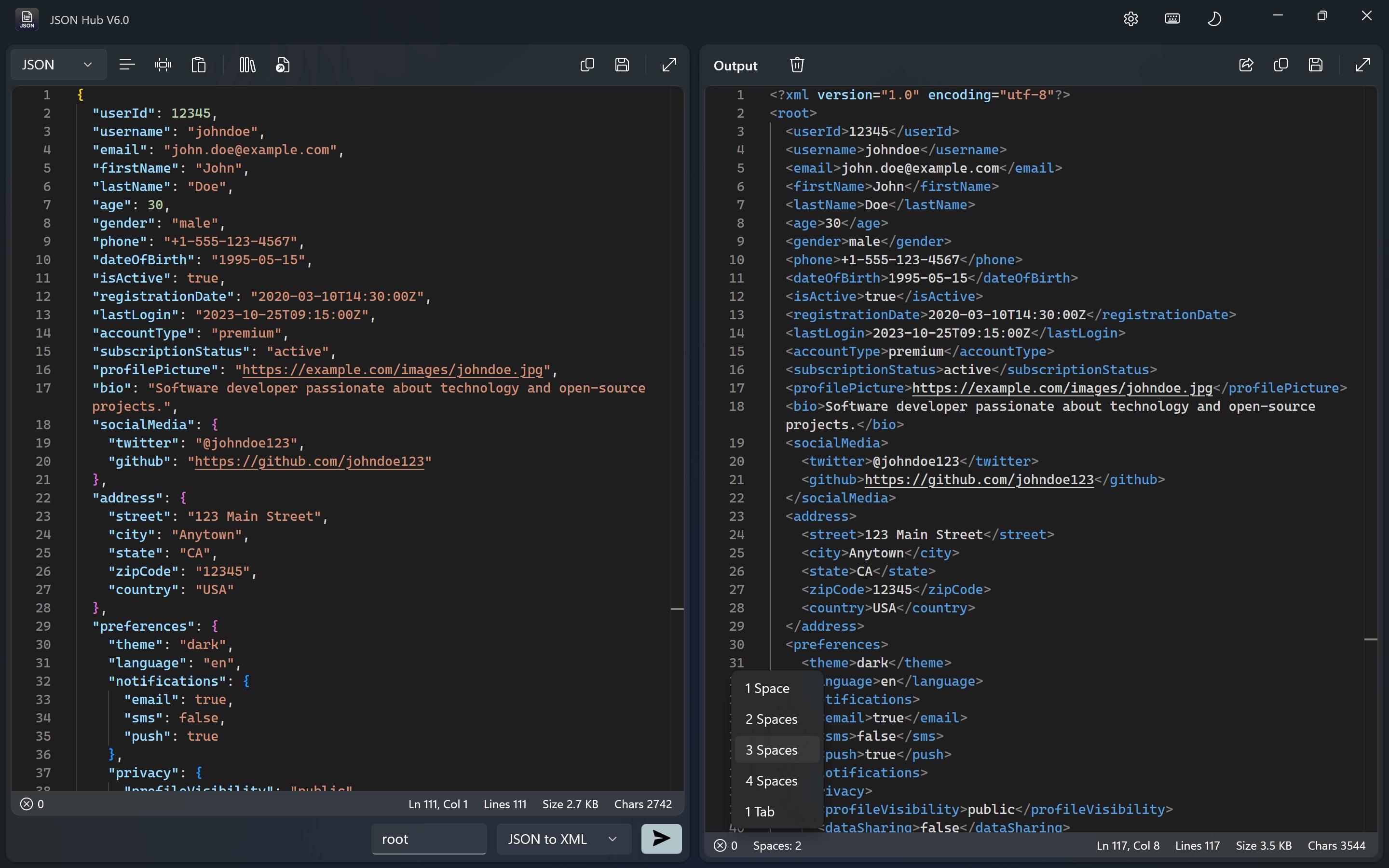 JSON Hub screenshot