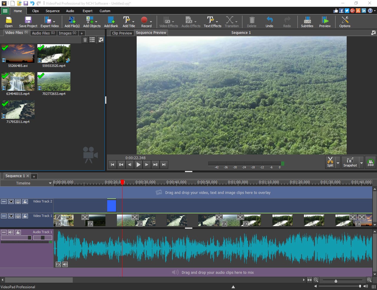 VideoPad screenshot