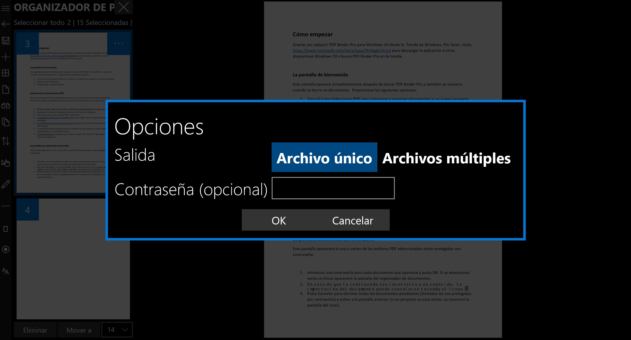 Captura de pantalla de PDF Binder Pro