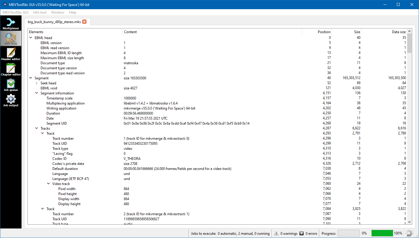 MKVToolNix screenshot