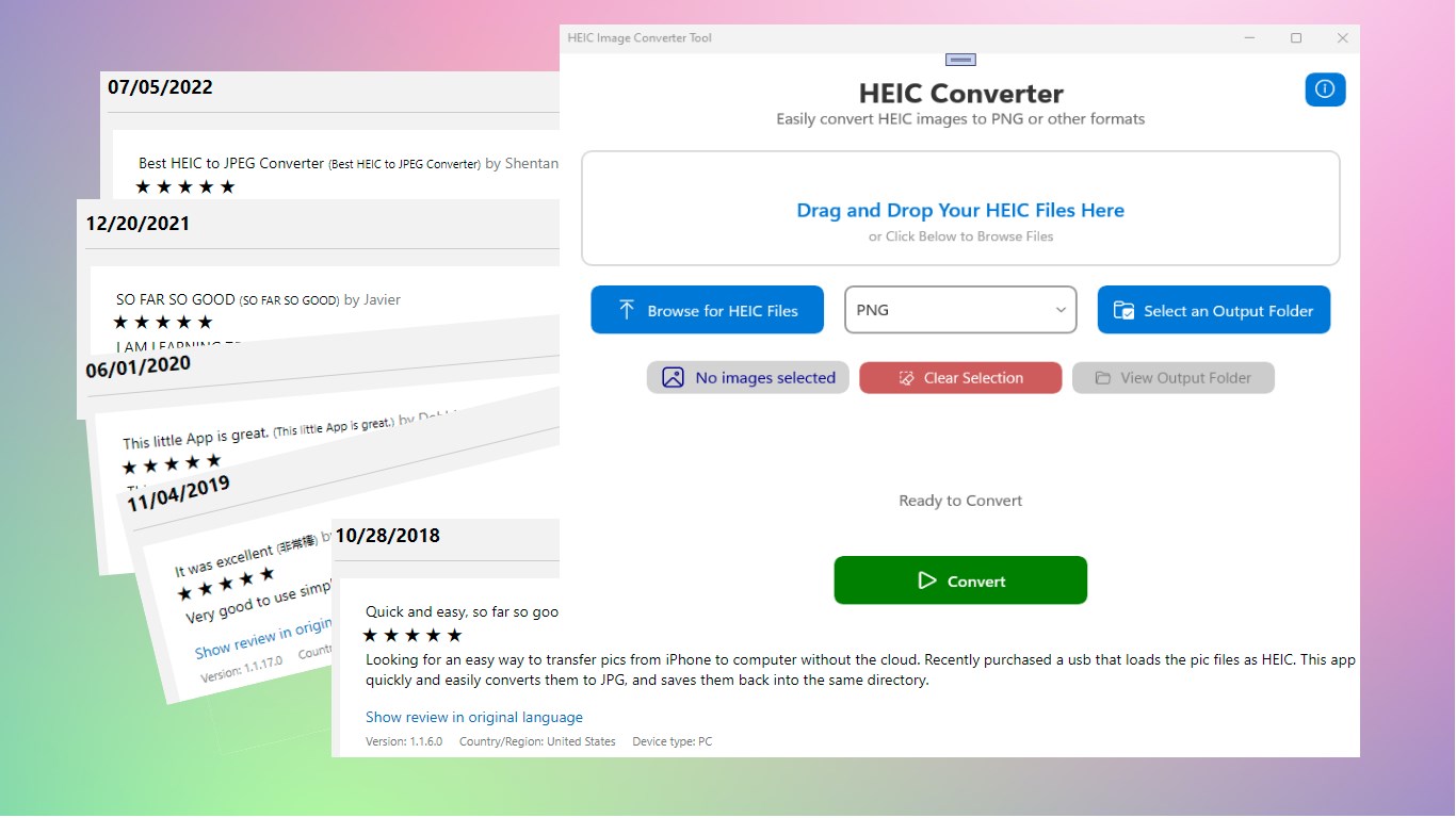HEIC Image Converter - JPEG, PNG, BMP, GIF screenshot