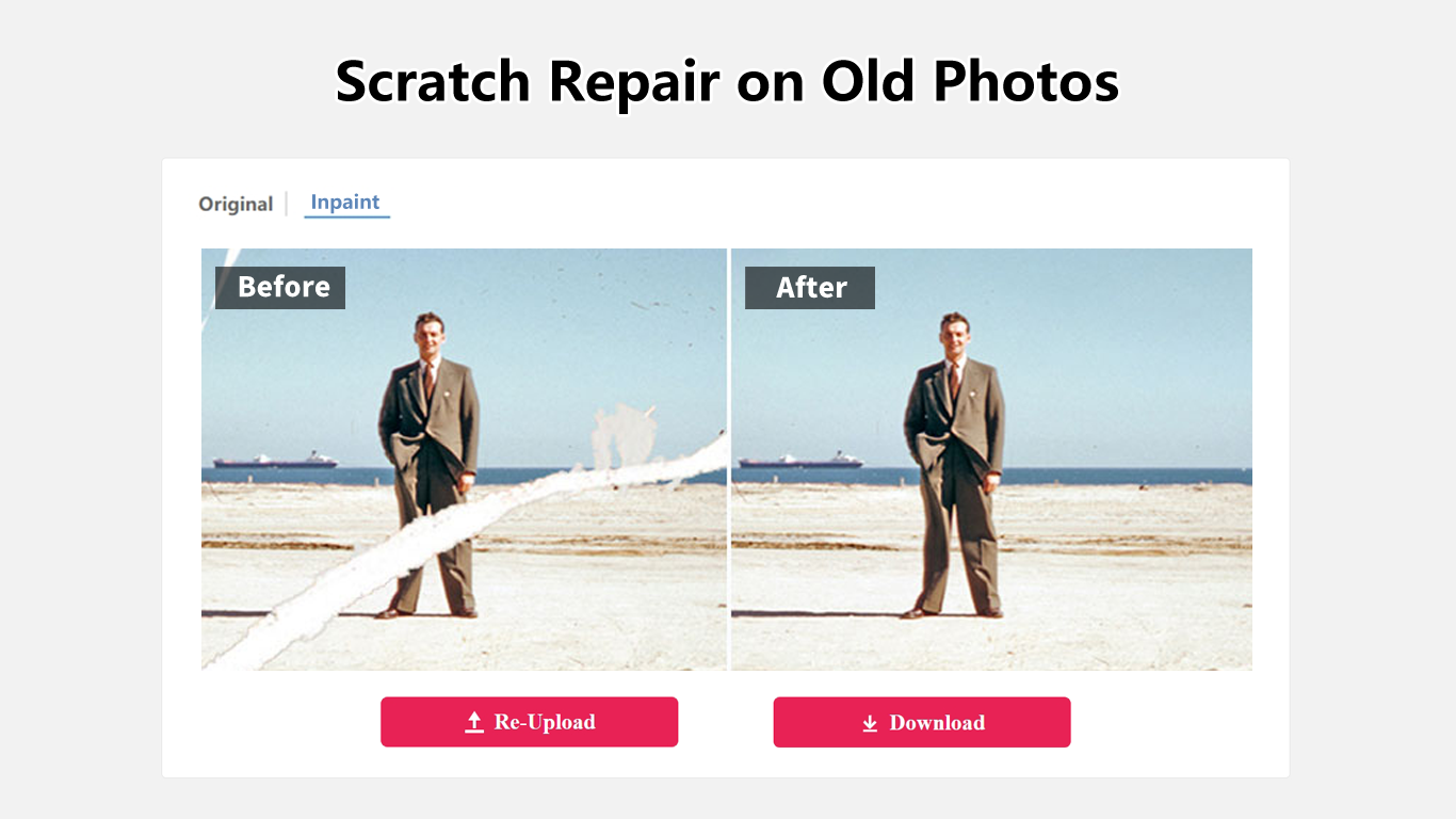 Captura de pantalla de Restauración de fotos con IA