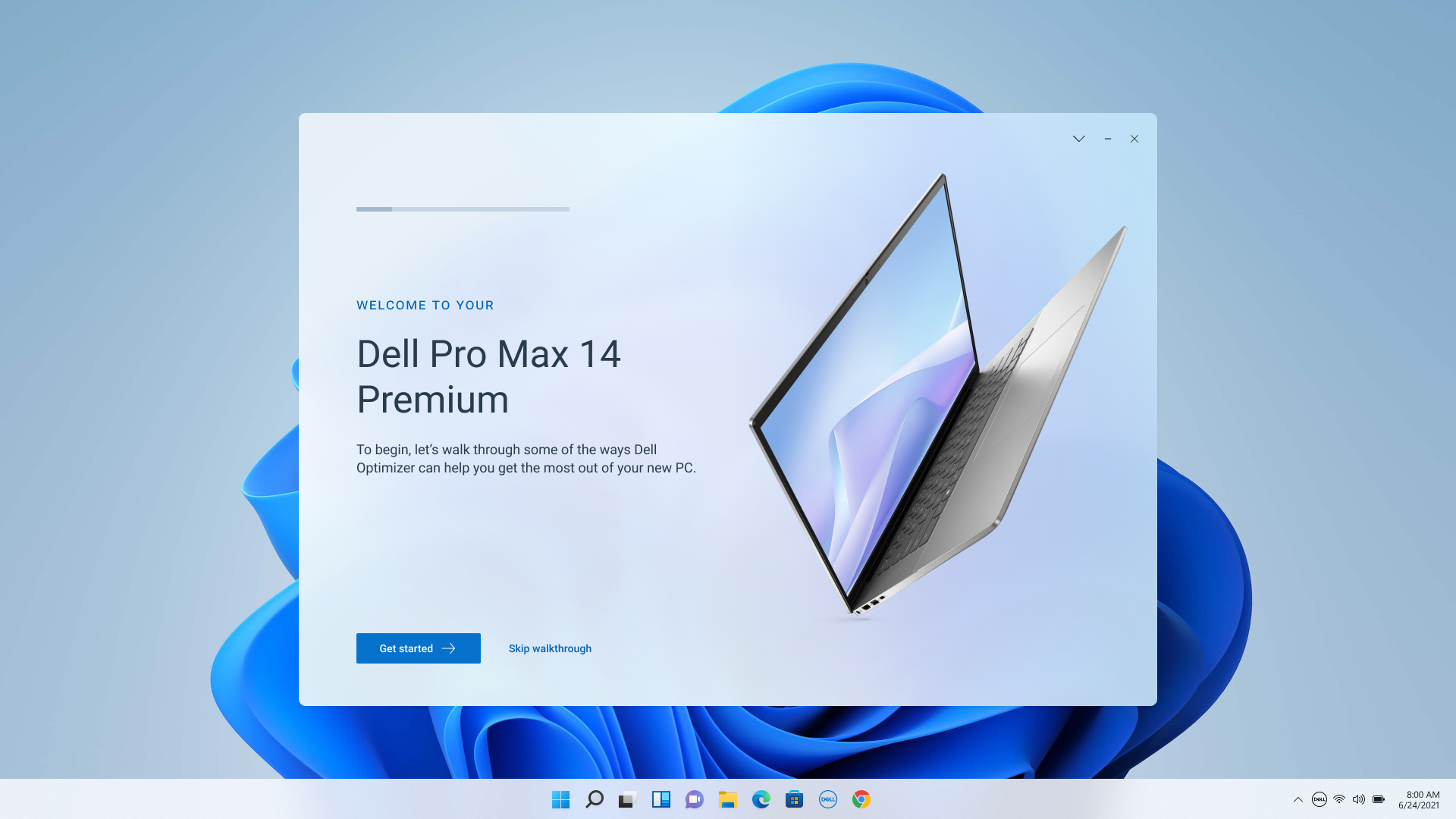 Captura de pantalla de Dell Optimizer for Dell PCs