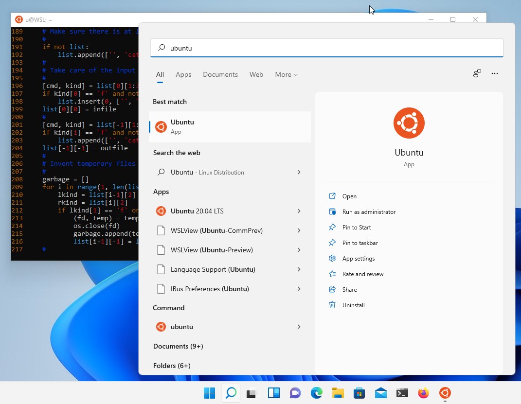 Captura de pantalla de Ubuntu