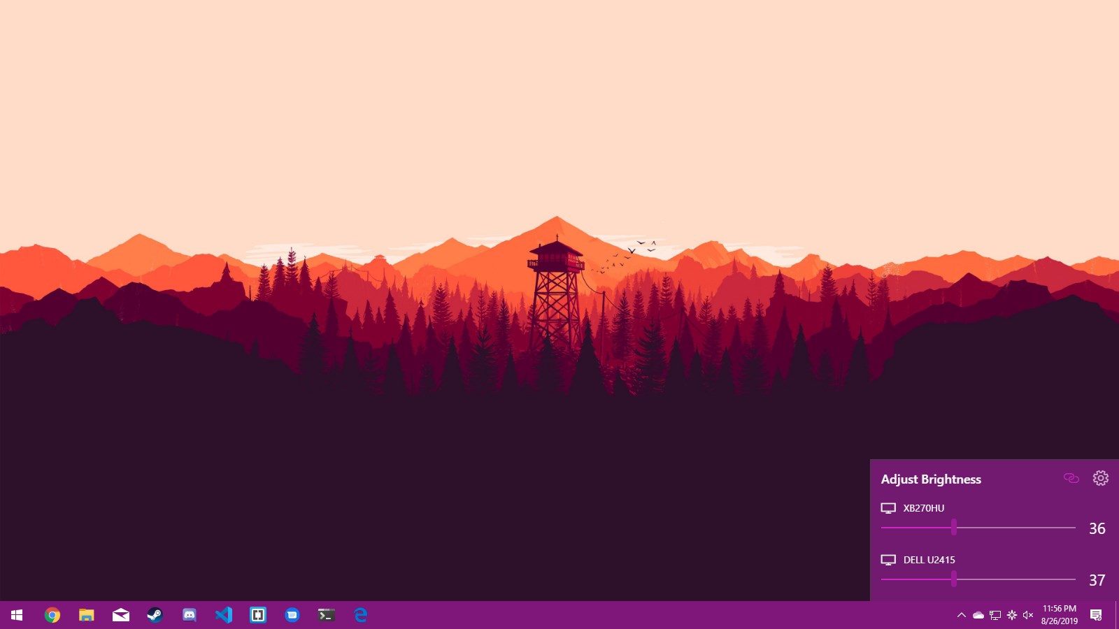 Captura de pantalla de Twinkle Tray: Brightness Slider