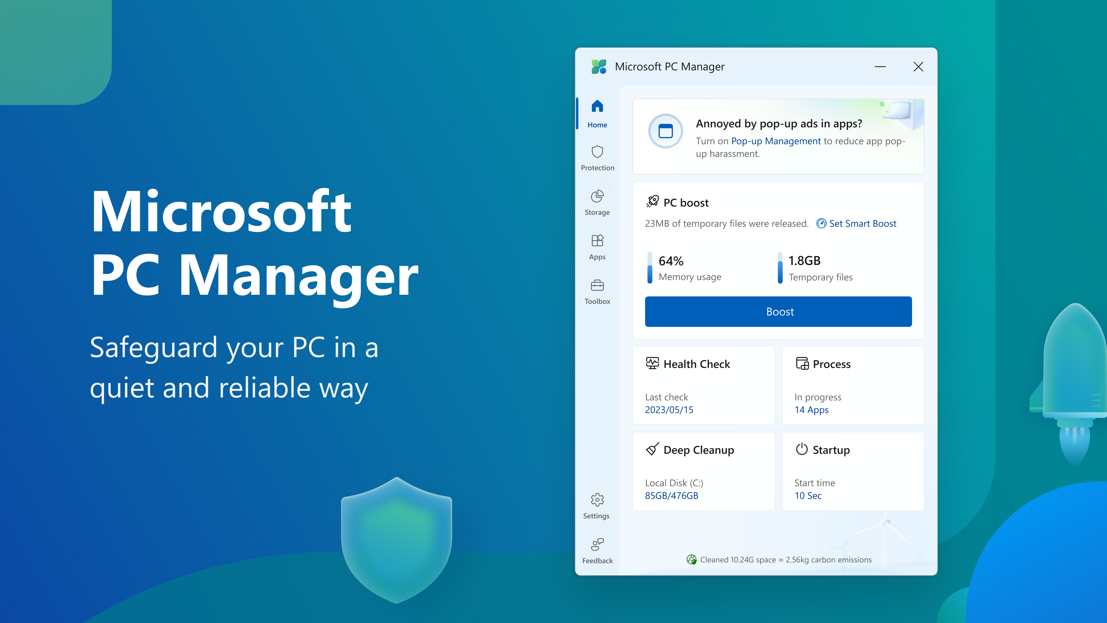 Microsoft PC Manager screenshot