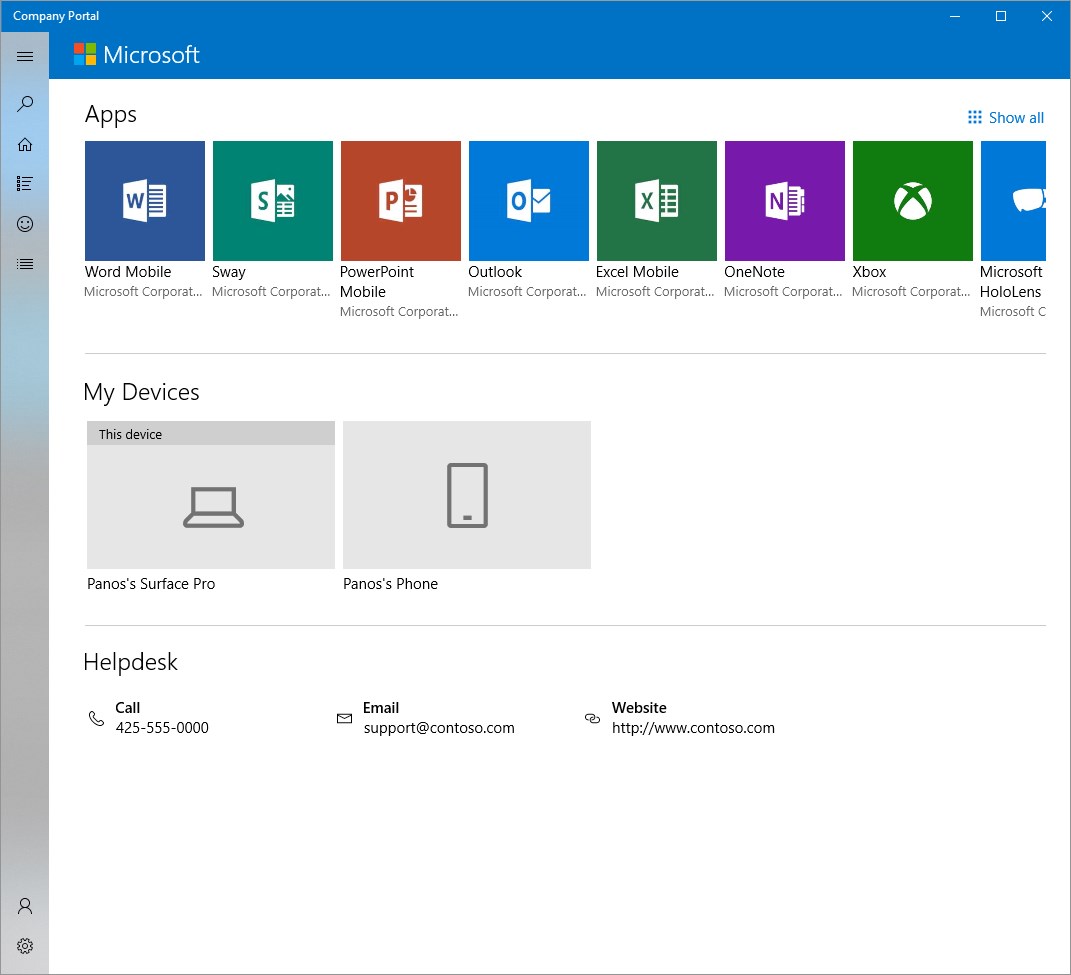 Company Portal screenshot
