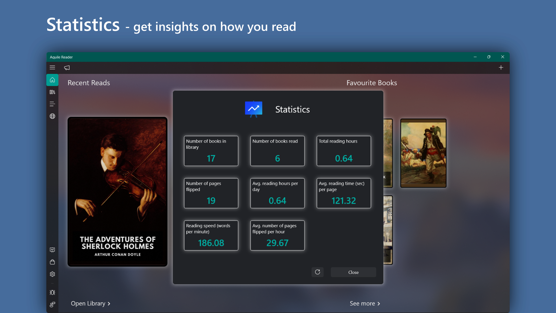 Aquile Reader - Epub Pdf - Modern ebook reader Screenshot