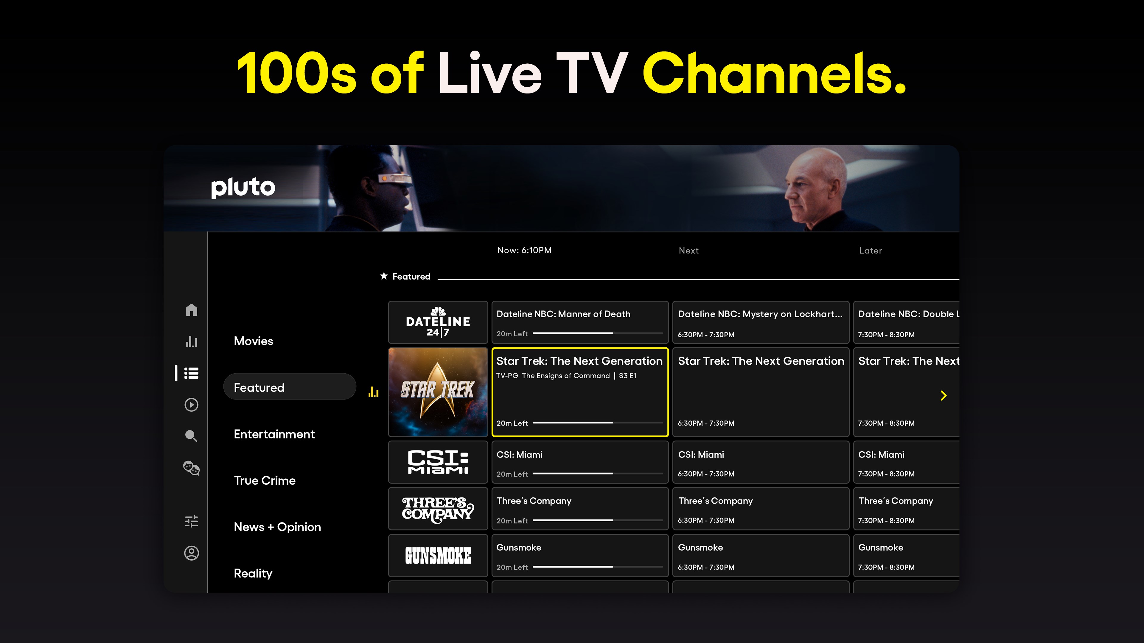 Pluto TV screenshot