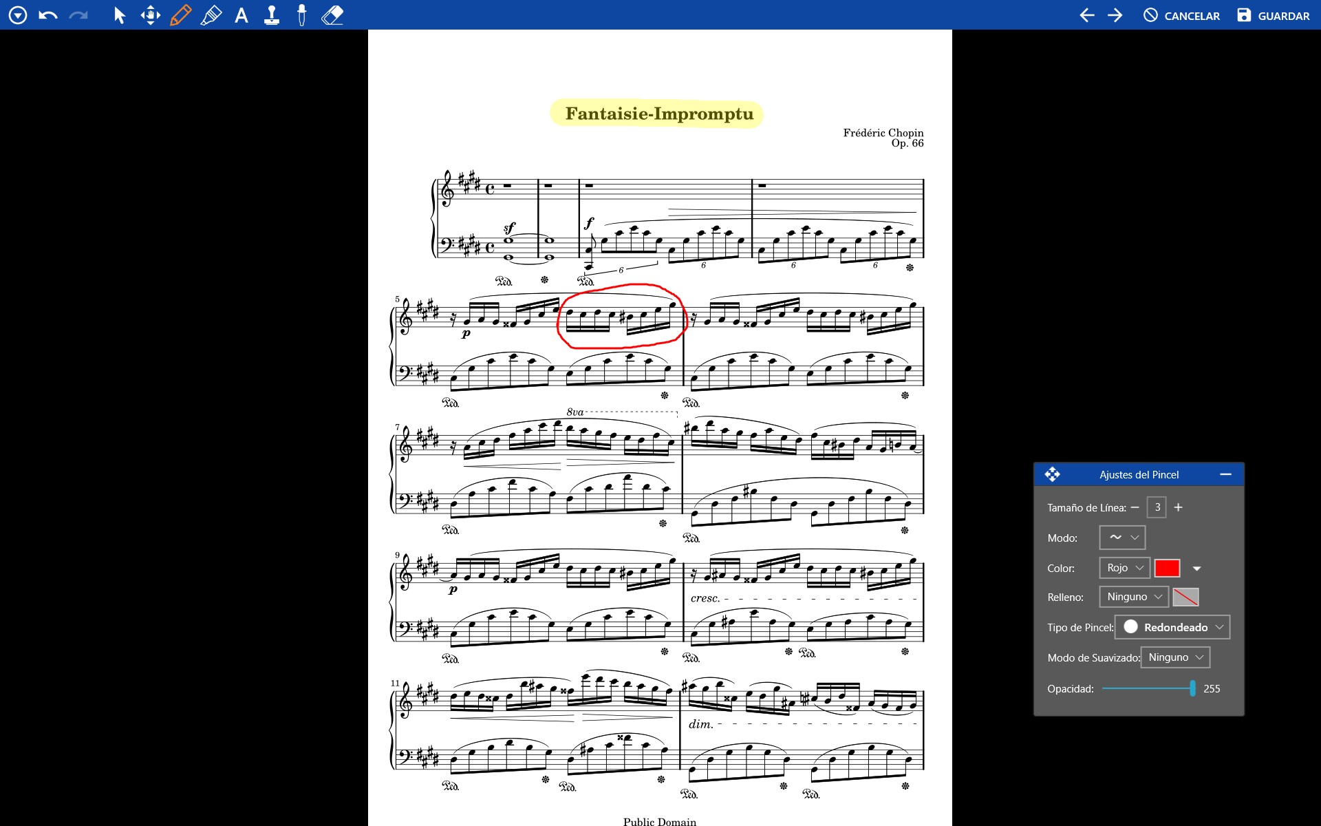 Captura de pantalla de MobileSheets